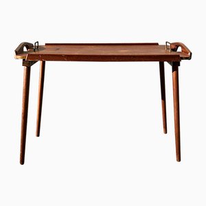 Table Pliante Mid-Century en Chêne et en Teck par Bendt Winge pour Aase Dreieri, 1960s