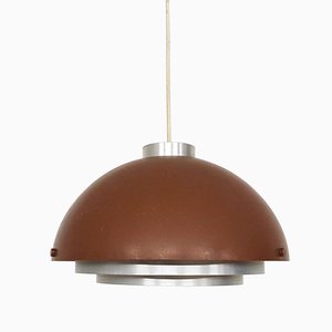 Lampada a sospensione Space Age Mid-Century marrone, anni '50