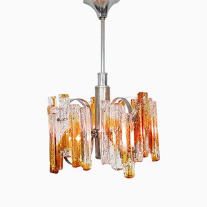 Italian Murano Glass Ceiling Lamp from AV Mazzega, 1970s
