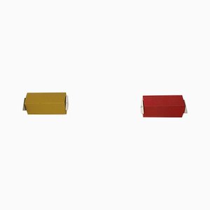 Metall Wandleuchte in Rot und Gelb von Anvia