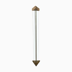 Vintage Brass and Glass Floor Lamp, 1970s