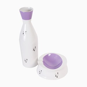 Porzellan Vase und Aschenbecher Set von Royal Dux, 1960er