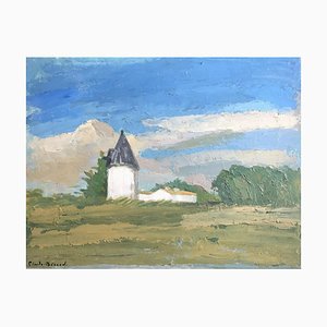 Paesaggio impressionista di Claude Benard, Francia, anni '40