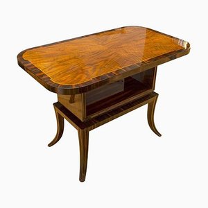 Table Basse en Ébène de Macassar et Noyer, 1930s