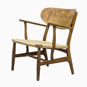 Model CH 22 Lounge Chair by Hans J. Wegner for Carl Hansen & Søn, 1950s