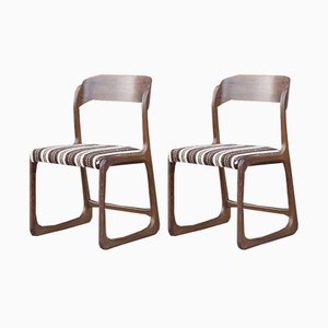 French Sled Chairs from Baumann, 1950s, Set of 2
