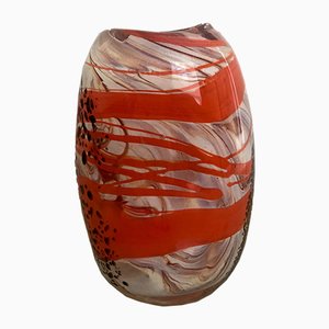 Vase Art Deco Vintage en Verre de Murano, 1940s