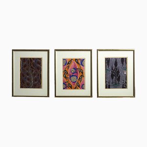 Antiker Holzschnitt im Stil von Matisse, 1910er, 3er Set
