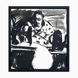 Antike Deutsche Expressionistische Malerei auf Papier, 1910er