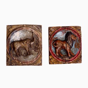 18th Century Swedish Painted Reliefs, Set of 2