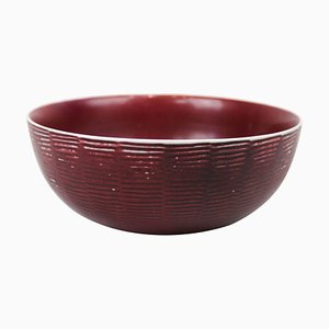 Ceramic Bowl with Oxblood Glaze by Axel Salto for Royal Copenhagen, 1950s