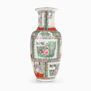 Jarrón chino vintage de porcelana