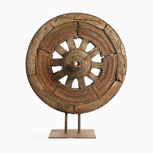 Silla con ruedas de madera, década de 1850