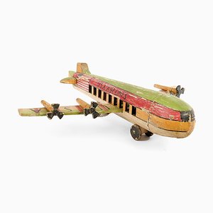 Aeroplano modello USA Airlines in legno, anni '20