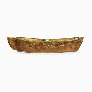 Modelo de barco de madera erosionada, años 30