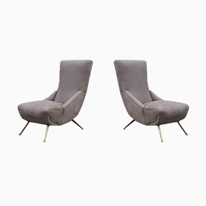 Juego de sillones Boomerang italianos pequeños, años 50