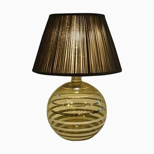 Art Deco Glass Spherical Table Lamp