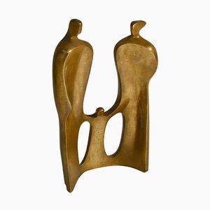 Escultura de figura grande en forma de familia de bronce de Maria Guernova, 1985