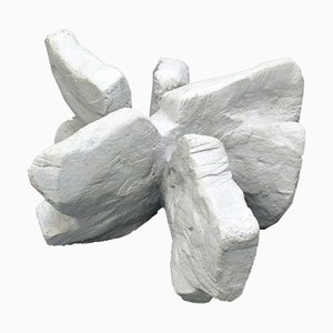 Chalk White Abstract Sculpture 1 by Bryan Blow, 1970s