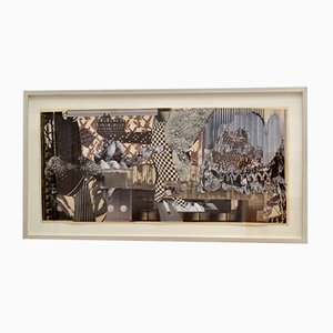 Abstrakte Collage in Schwarz & Weiß von Bill Allan, 1990er