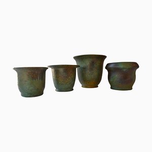 Vases Art Déco en Céramique par Frans van Katwijk, Set de 4
