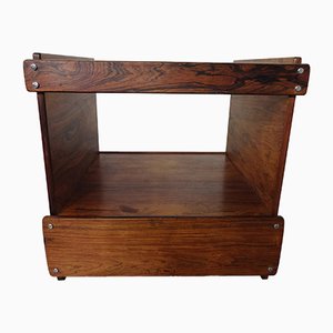 Tavolino in palissandro e vetro, Danimarca, anni '60