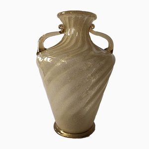 Amber Bubble Glass Vase by Napoleone Martinuzzi for Zecchin- Martinuzzi, 1930s