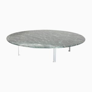 Round Green Marble Coffee Table, 1970s