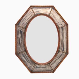 Octagonal Wooden Mirror, 1930s
