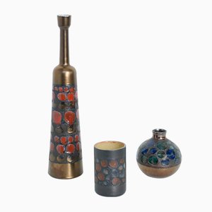 Vases en Céramique par Perignem, 1970s, Set de 3
