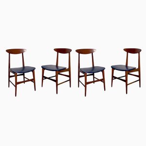 Mid-Century Italian Dining Chairs in the Style of Ico Parisi, Set of 4