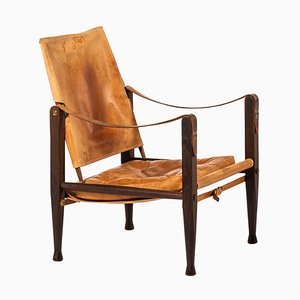 Chaise Safari par Kaare Klint pour Rud Rasmussen, Danemark, 1950s