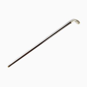 Antique Wooden Cane with Iron Knob
