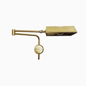 Adjustable Brass Sconce by Florian Schulz, 1970s