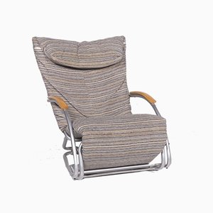 Chaise Longue Swing Plus en Tissu Gris et Coloré avec Fonction Relax de Bonaldo