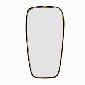 Vintage Golden and Black Frame Mirror, 1960s