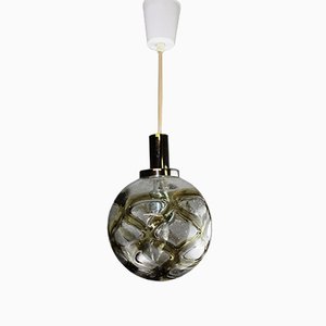 Lámpara de techo con bola de cristal de Murano, años 60