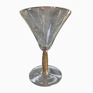 Bicchieri Logelbach in vetro stampato bianco satinato opaco di René Lalique, 1924, set di 6