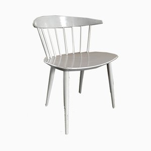 Mid-Century Danish Modern White Dining Chair by Ejvind Johansson for FDB, 1950s