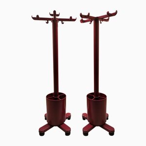 Red Coat Stands by Ettore Sottsass for Olivetti Synthesis, 1971, Set of 2