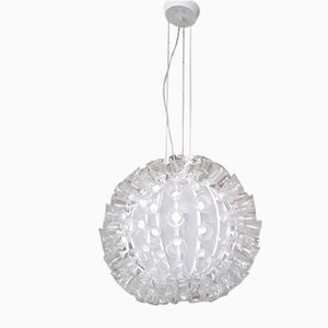 Sunball Ceiling Lamp with Glass Flowers from Murano Due, 1990s