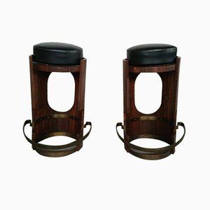 Set of Italian Stools from Manifattura Italiana, 1950s