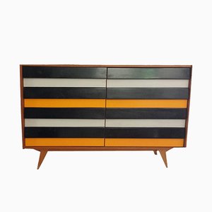 Trendy Black and Yellow Sideboard, 1950s