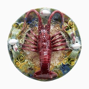 Decorative Palissy Lobster Plate, 1940s