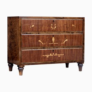 Art Deco Inlaid Birch Chest of Drawers