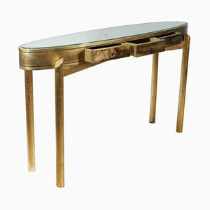 Gold-Leaf Console Table, 1960s