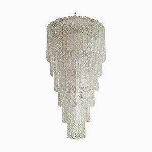 Große und lange Deckenlampe aus Muranoglas, 1960er