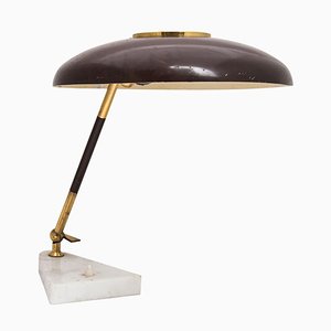 Italian Brown Color Shade Table Lamp from Stilux, 1950s