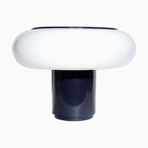 Lámpara de mesa en blanco y negro de Stilnovo, años 60