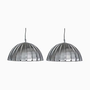 Lampes à Suspension en Acier par Elio, 1960s, Set de 2